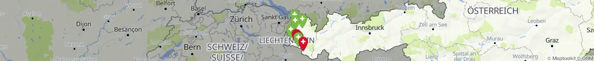 Kartenansicht für Apotheken-Notdienste in der Nähe von Innerbraz (Bludenz, Vorarlberg)